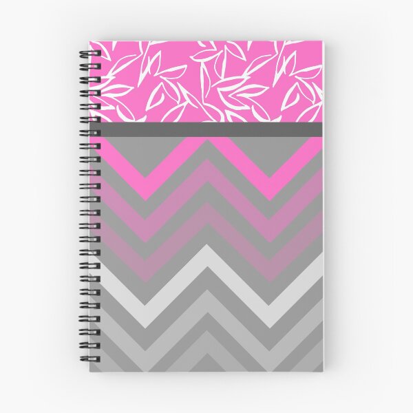 Item preview, Pink and Grey Zigzag and Leaves designed and sold by JazzPWall.