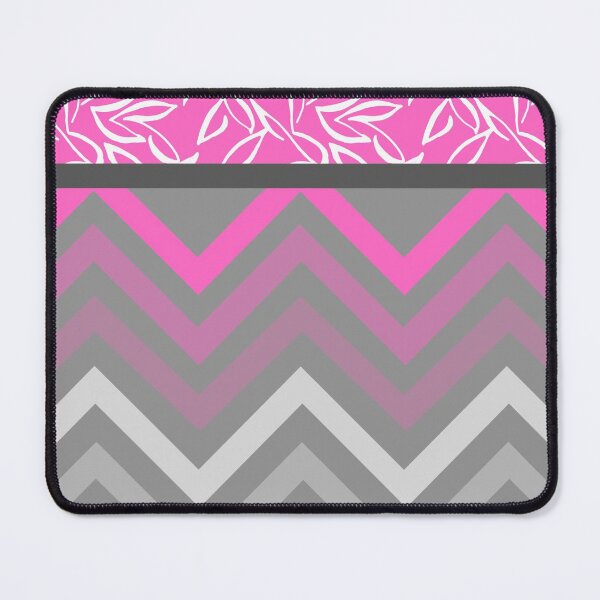 Item preview, Pink and Grey Zigzag and Leaves designed and sold by JazzPWall.