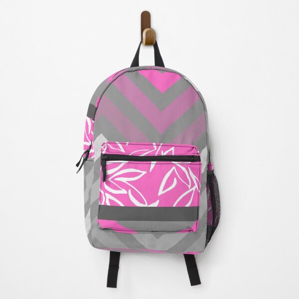 Item preview, Pink and Grey Zigzag and Leaves designed and sold by JazzPWall.
