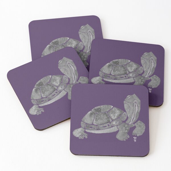 Item preview, Happy black and white turtle designed and sold by Yayilustra.
