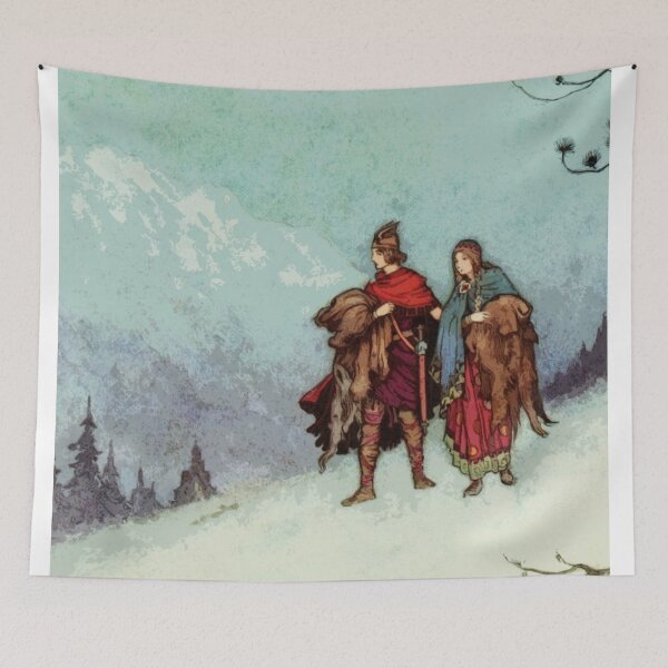 Item preview, Warwick Goble Vintage Fairytale Winter Illustration  designed and sold by Bellathewilde.