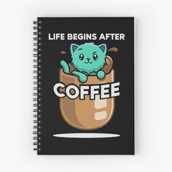 Item preview, Life begins after Coffee Coffee Cat designed and sold by Milena-.