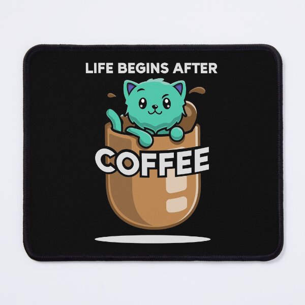 Item preview, Life begins after Coffee Coffee Cat designed and sold by Milena-.