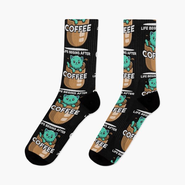 Item preview, Life begins after Coffee Coffee Cat designed and sold by Milena-.