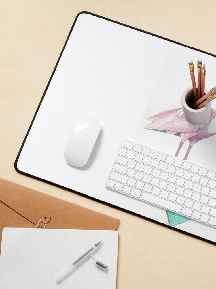 Thumbnail 3 of 5, Mouse Pad, spoonbill in swim fins designed and sold by JimsBirds.