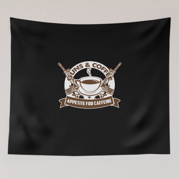 Item preview, Guns and coffee appetite for caffeine designed and sold by Zexten.