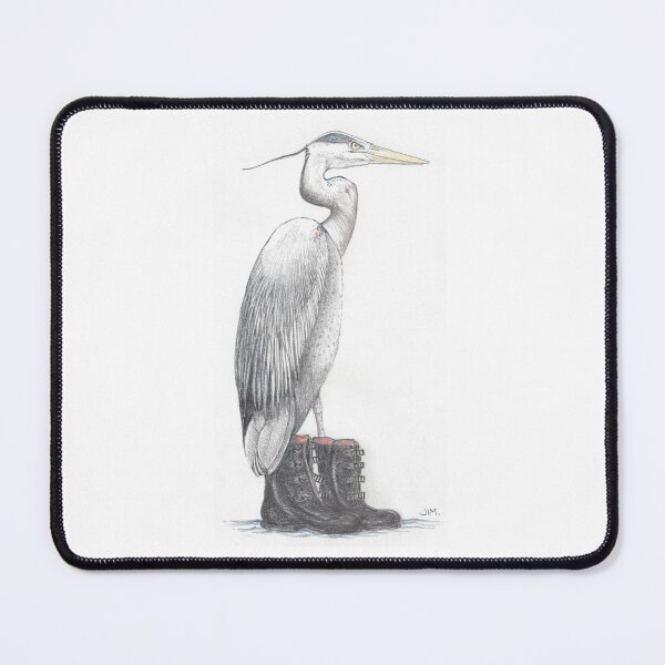 Item preview, Great blue heron in galoshes designed and sold by JimsBirds.