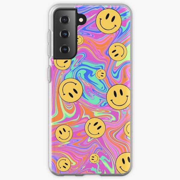 Groovy Trippy Smiley Face Samsung Galaxy Soft Case