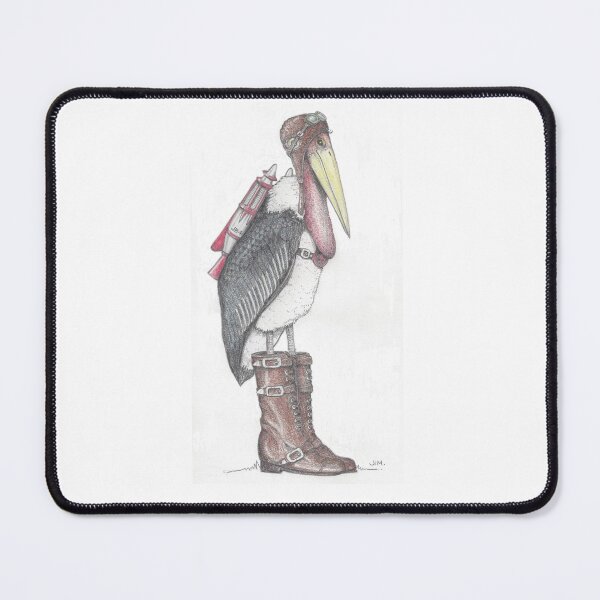 Item preview, Steampunk stork in buckle boots designed and sold by JimsBirds.
