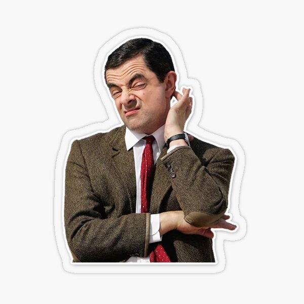 M. Bean meme Sticker transparent