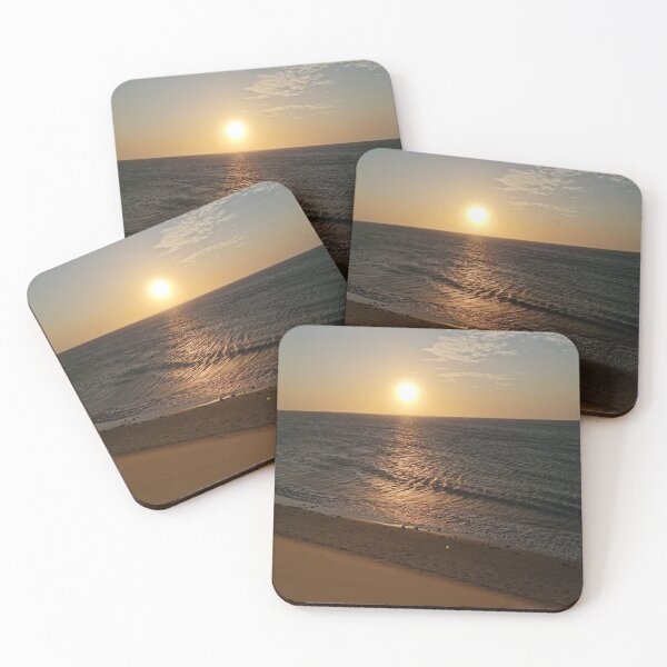 Item preview, Sunset on the Atlantic Ocean viewed from a sand dune with sunlight reflected on the sea.  designed and sold by Brasilia.