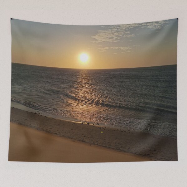 Item preview, Sunset on the Atlantic Ocean viewed from a sand dune with sunlight reflected on the sea.  designed and sold by Brasilia.