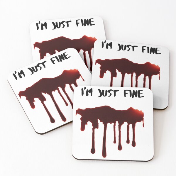 Item preview, sarcastic, bloody, Halloween I'm just fine  designed and sold by DoloresAlaire.