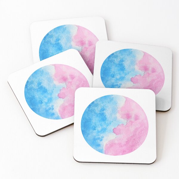 Item preview, Trans Pride Flag Moon designed and sold by thesilentstars.