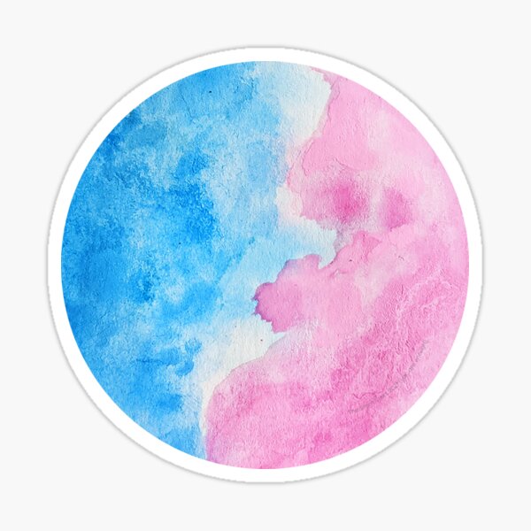 Trans Pride Flag Moon Sticker