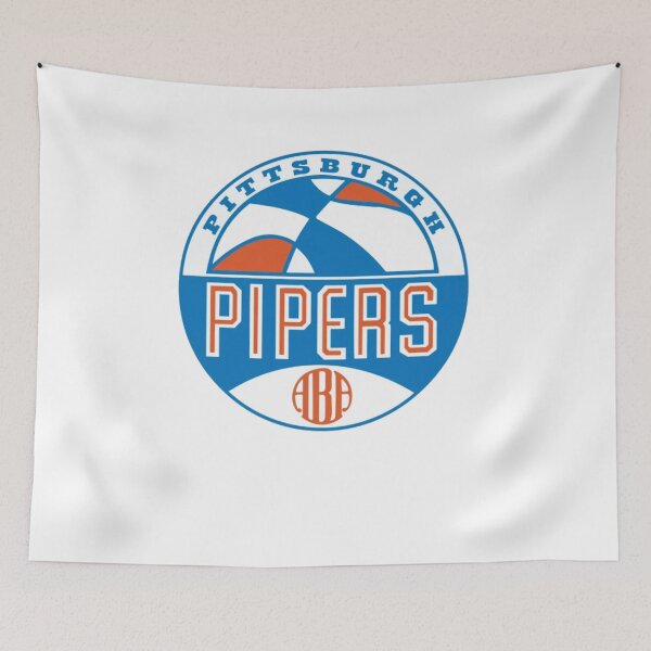 Aperçu de l'œuvre Logo vintage de basket-ball ABA Pittsburgh Pipers créée et vendue par A Little Bit of Everything.