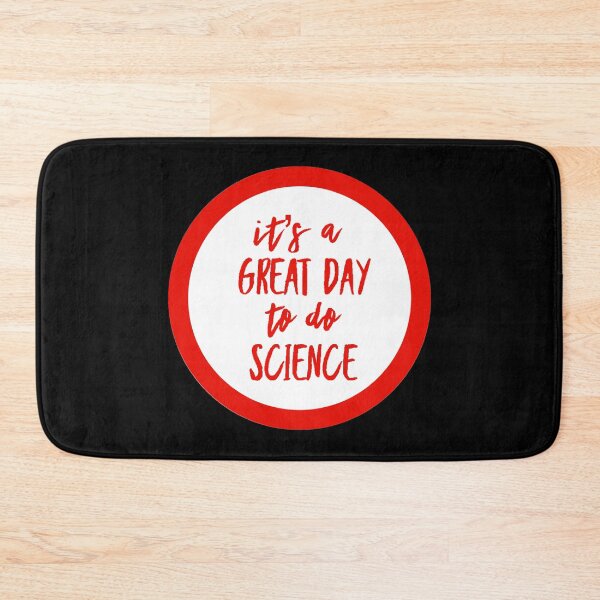 Item preview, It’s a great day to do science in black and red font on black background designed and sold by UncleStuScience.