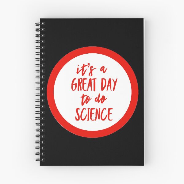 Item preview, It’s a great day to do science in black and red font on black background designed and sold by UncleStuScience.