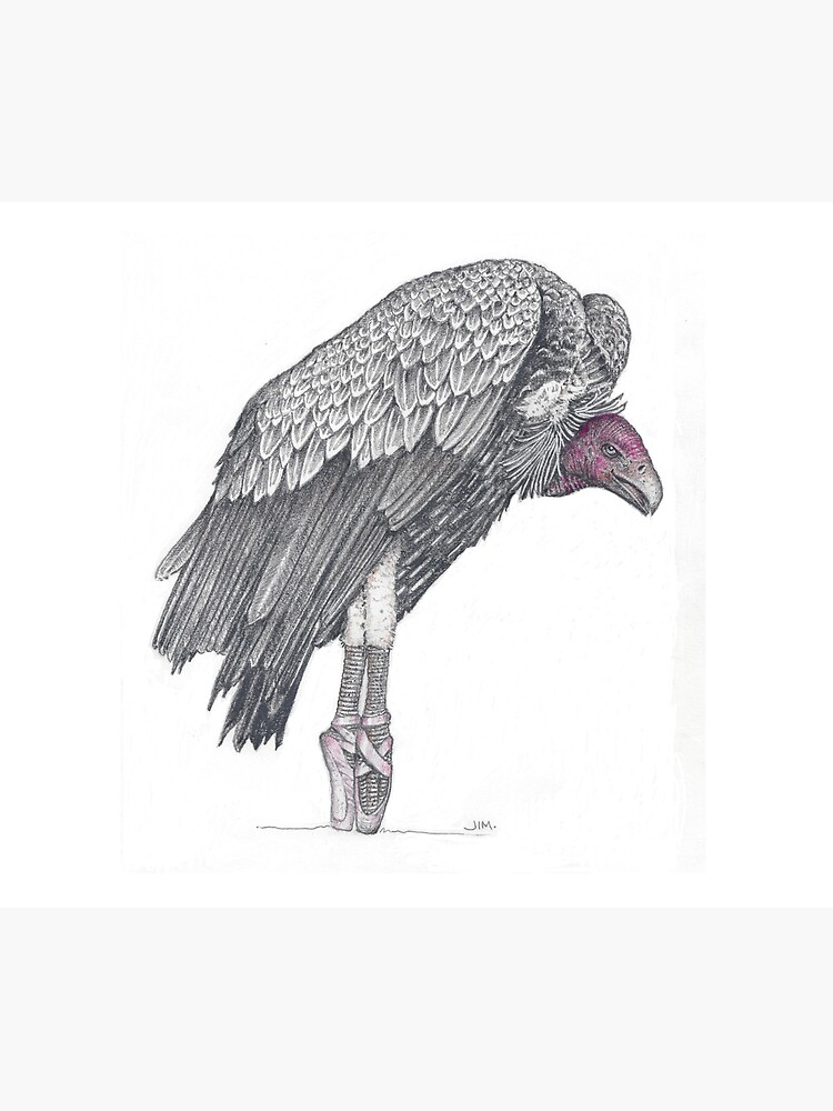 Thumbnail 5 of 5, Mouse Pad, Vulture in toe shoes designed and sold by JimsBirds.