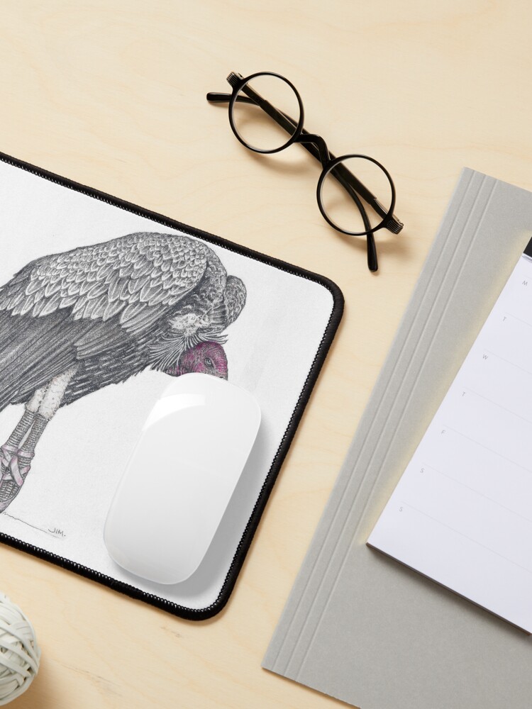 Thumbnail 3 of 5, Mouse Pad, Vulture in toe shoes designed and sold by JimsBirds.