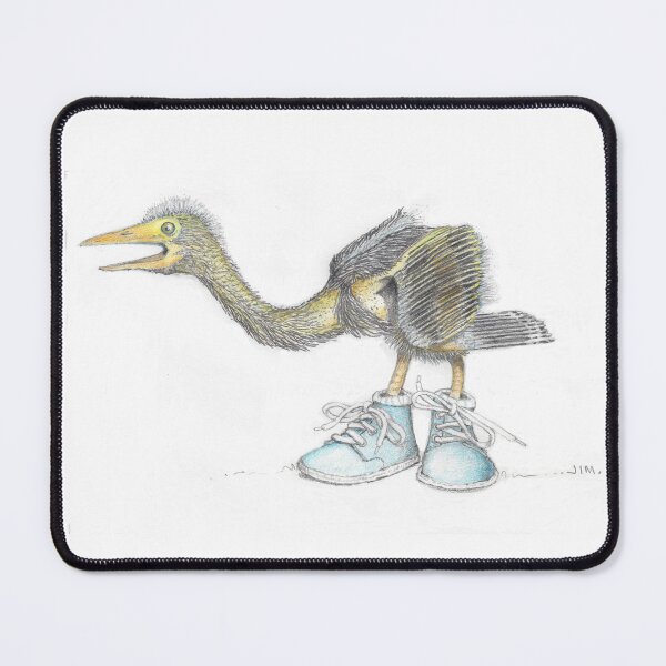 Item preview, Baby blue heron in baby boots designed and sold by JimsBirds.
