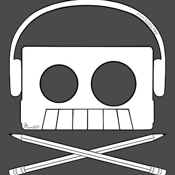 Artwork thumbnail, X Marks The Beats - Cassette Skull and pencil cross bones by that5280lady