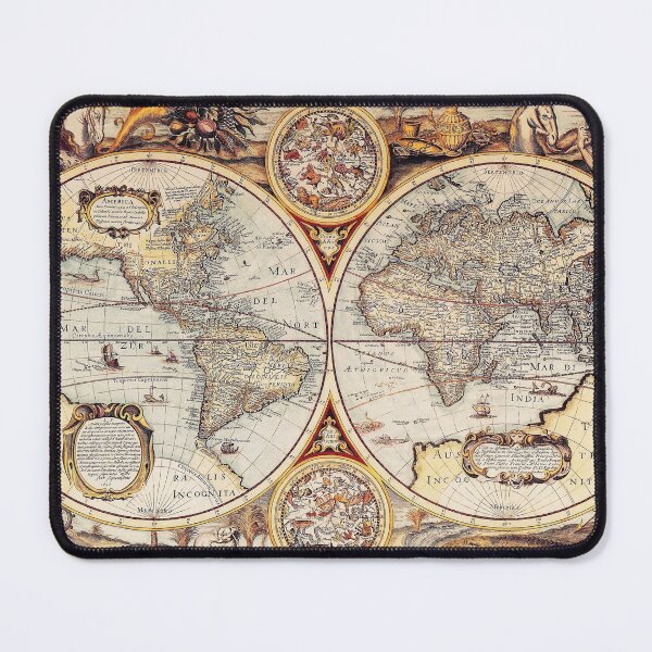 Item preview, Antique Vintage World Globe Map 1636, Renaissance History designed and sold by ScienceSource.