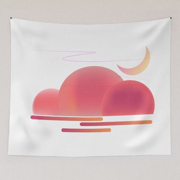 Item preview, CLOUDS | GRADIENT COLOR | Autumn mood | WHITE COLOR designed and sold by Mintminz.