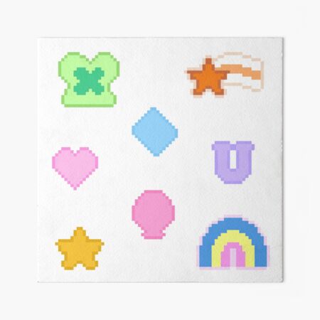 lucky charms pixel art pattern Art Board Print for Sale by