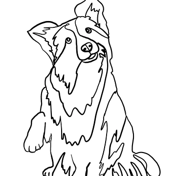 Artwork thumbnail, Border Collie One Line by DrawesomeStudio