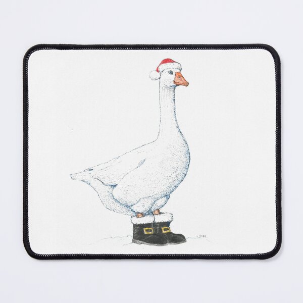 Item preview, Snow Goose in Santa boots designed and sold by JimsBirds.