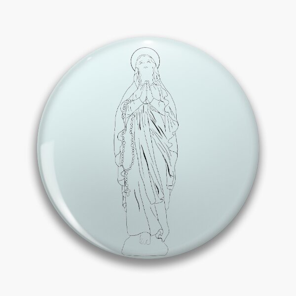 Item preview, Our Lady of Fatima (Simple Black Line Art) designed and sold by TheCatholicLady.