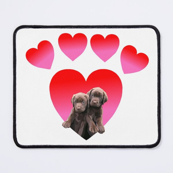 Item preview, Paw Print Heart Chocolate Labrador Retriever Puppies designed and sold by Deborah Camp.