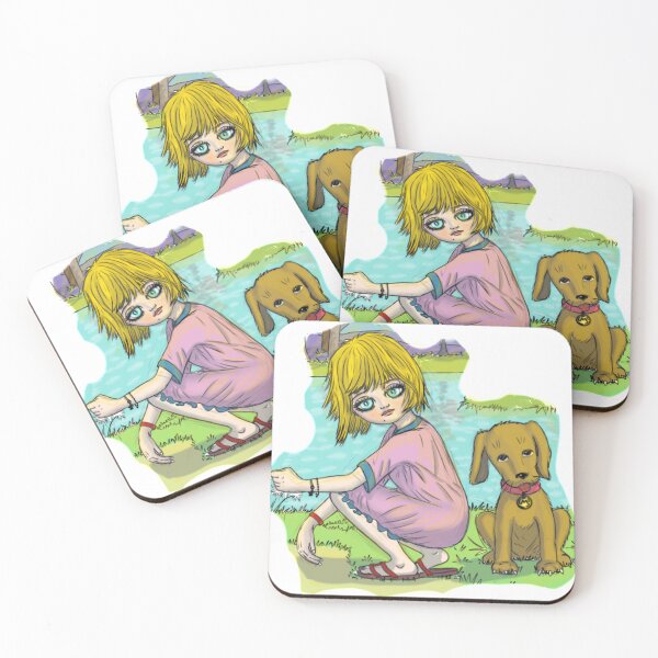 Item preview, Anime young girl with her dog designed and sold by Adlani.