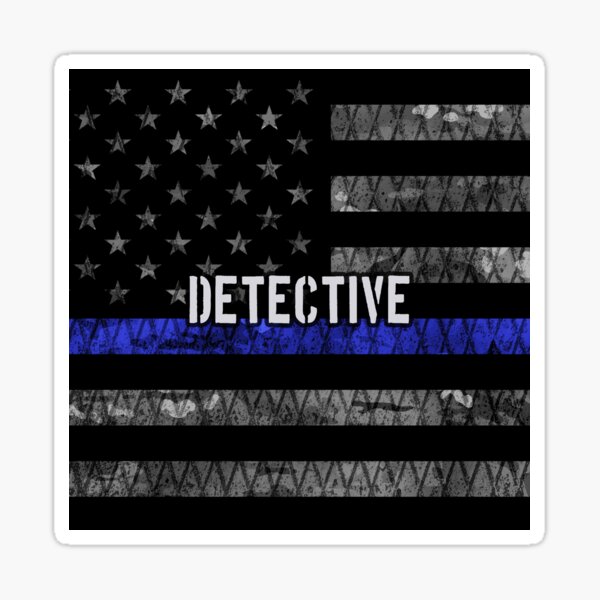 Item preview, Detective Thin Blue Line Distressed Flag designed and sold by Jared Davies.