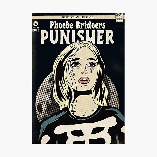 phoebe bridgers punisher comic art poster Photographic Print