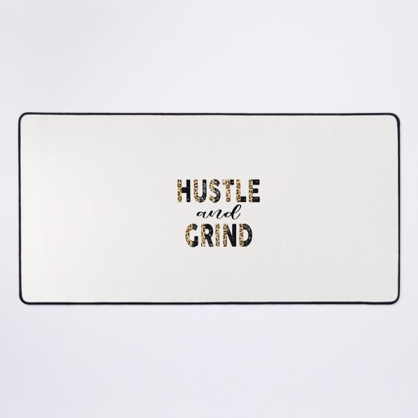 Hustle and Grind - Leopard and Boho Desk Mat