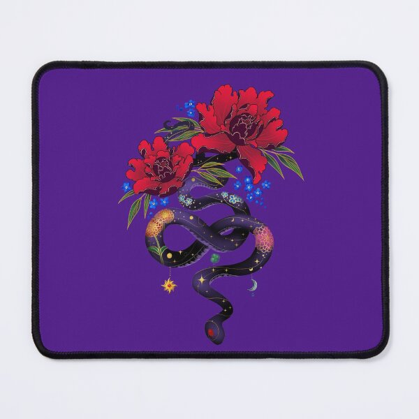 Item preview, Snake Peony Flowers Tattoo designed and sold by arterialmotive.