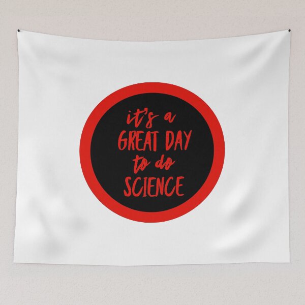 Item preview, It’s a great day to do science in black and red font on white background designed and sold by UncleStuScience.