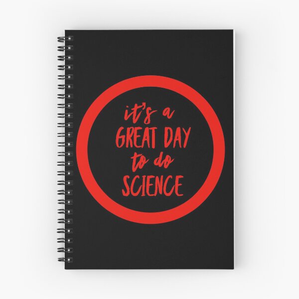 Item preview, It’s a great day to do science in black and red font on black background designed and sold by UncleStuScience.
