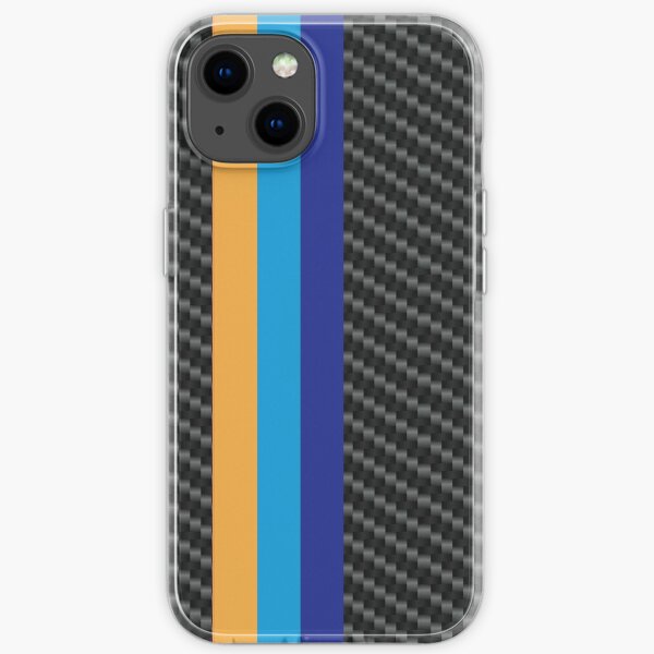 Carbon Fiber Gold and Blue Racing Lines