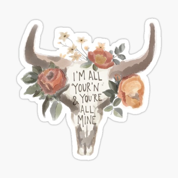 Boho Cow Stickers for Sale