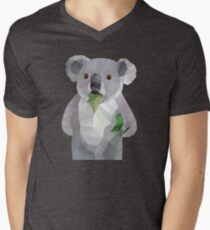 Koala with Koalafication Polygon Art Men's V-Neck T-Shirt