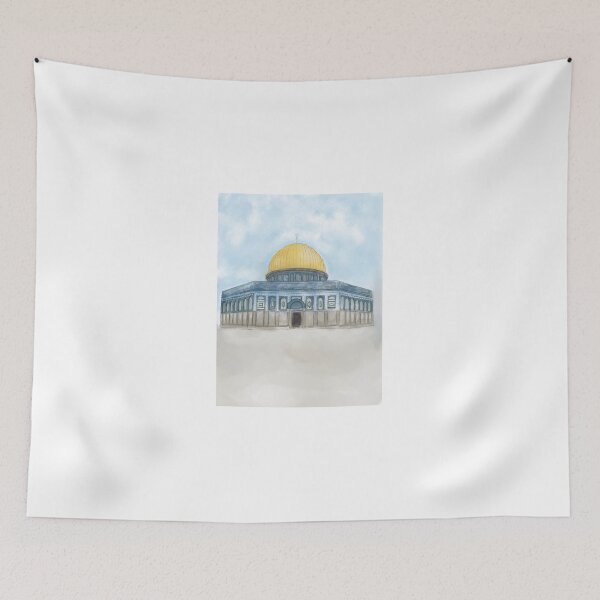 Item preview, Dome of the rock hand drawing watercolor art designed and sold by sarashzt.