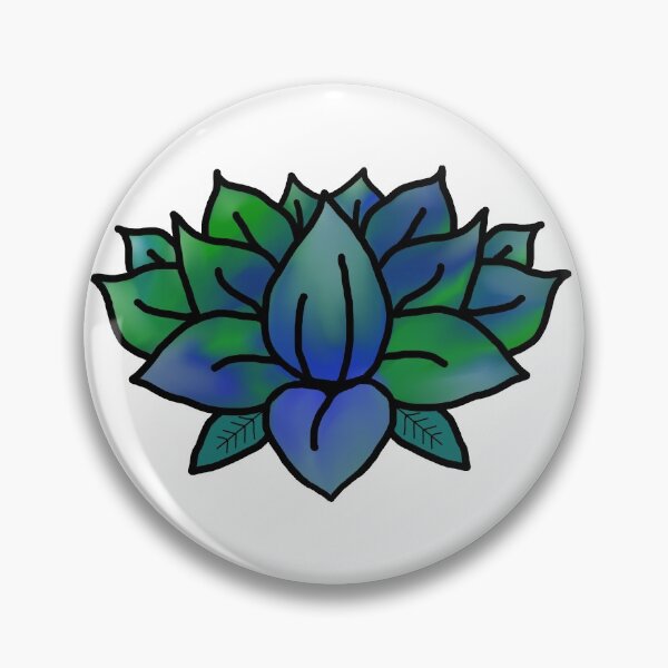 Item preview, Blue-Green Lotus Flower Option 2 designed and sold by doodle-mittens.