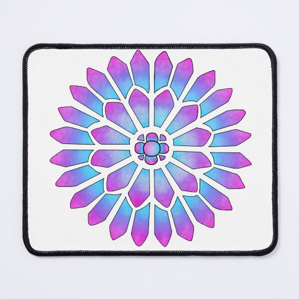 Item preview, Blue Purple Cloud Stained Glass Floral Mandala designed and sold by Deborah Camp.