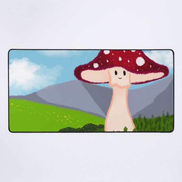 Red Mushroom Landscape Desk Mat