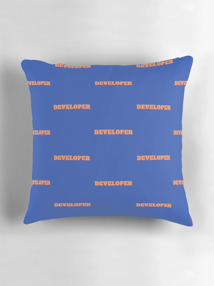 Thumbnail 3 of 4, Pillow, Developer |Coding/Coder software engineer developer programmer geek coder STEM designed and sold by brinikki.