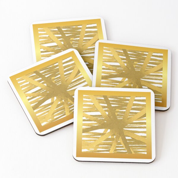 Item preview, GOLD AND WHITE STARBURST ABSTRACT #6 ORIGINAL DESIGN designed and sold by EllieMonroe.