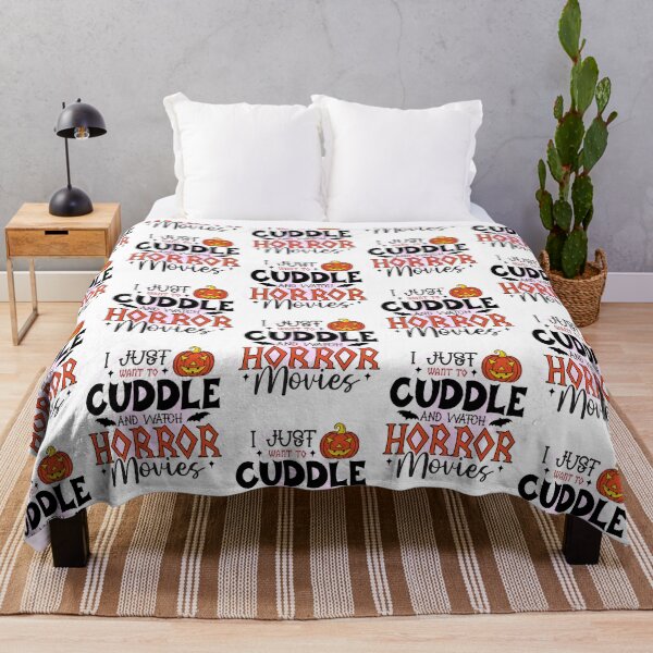 Item preview, Cuddle & watch Horror movies on Halloween designed and sold by BRtisticDesigns.